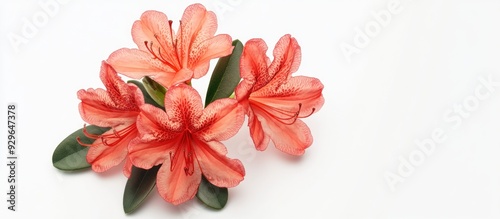 Close-up of Delicate Coral Azalea Blossoms