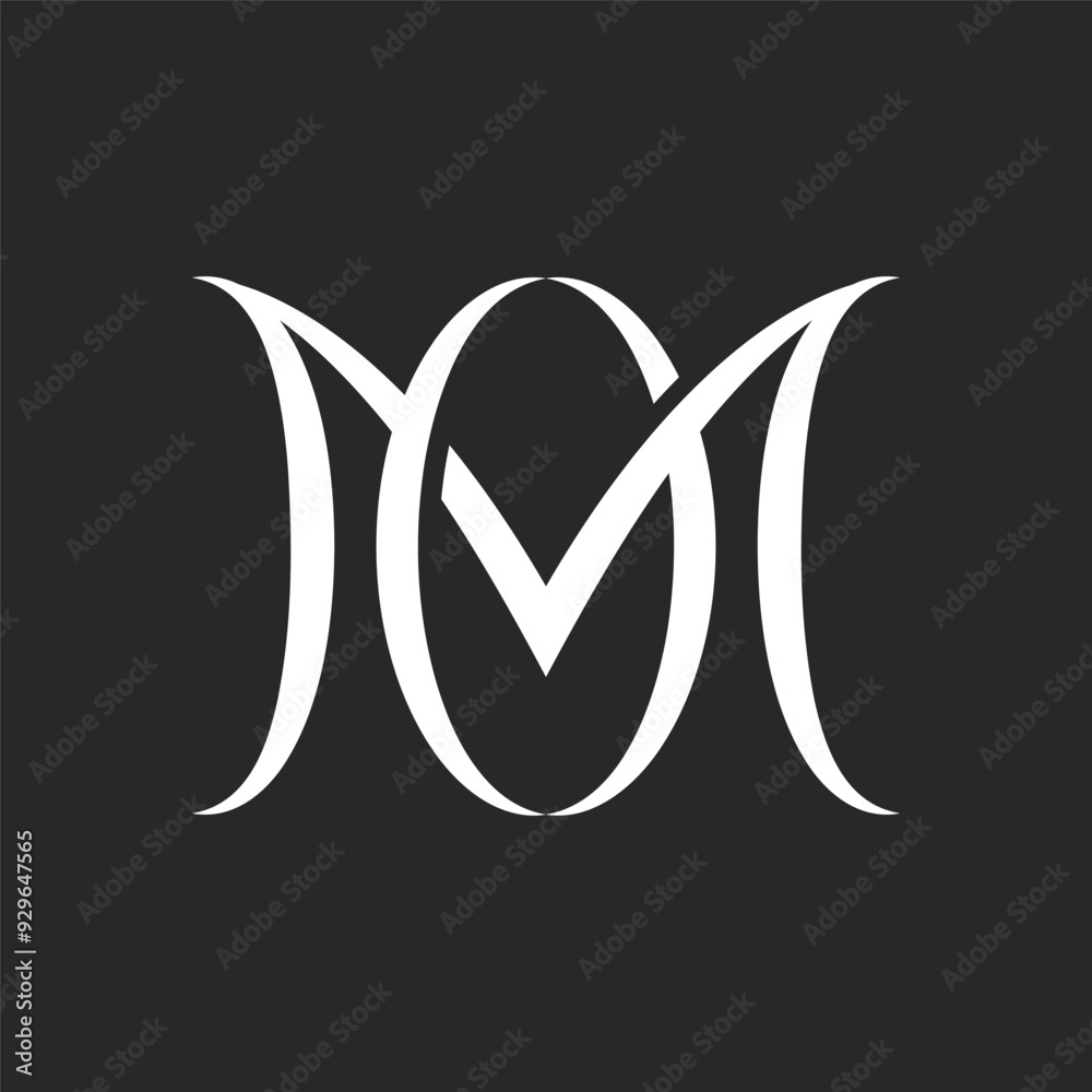 Logo MO or OM monogram blending classic and contemporary design elements with smooth curves and thin lines, refined typography piece showcases a sophisticated style perfect for modern branding. Logo MO or OM monogram blending classic and contemporary design elements with smooth curves and thin lines, refined typography piece showcases a sophisticated style perfect for modern branding.