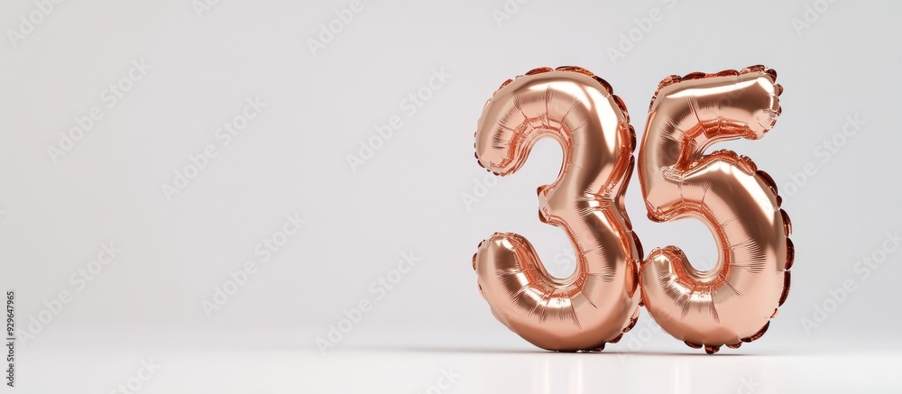 Obraz premium Rose Gold Number Balloons 35