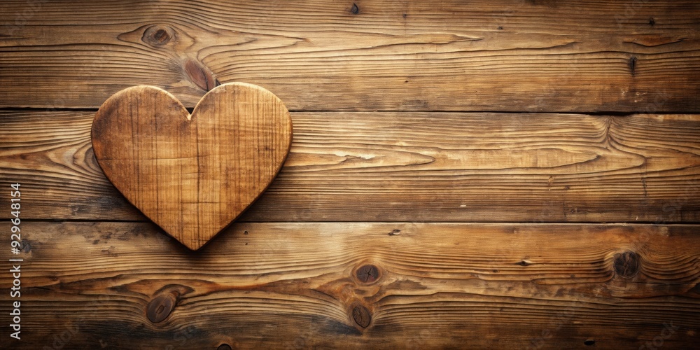 Heart shape on a rustic brown background, love, romance, emotions, passion, Valentine's Day, symbol, celebration Heart shape on a rustic brown background, love, romance, emotions, passion, Valentine's Day, symbol, celebration