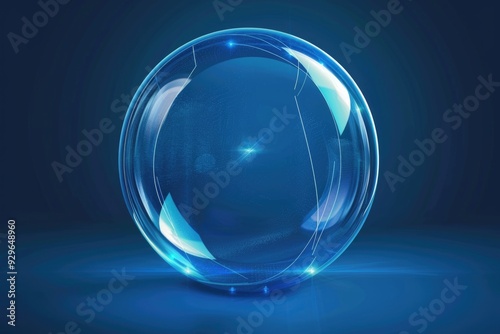 Crystal Ball Blue Background