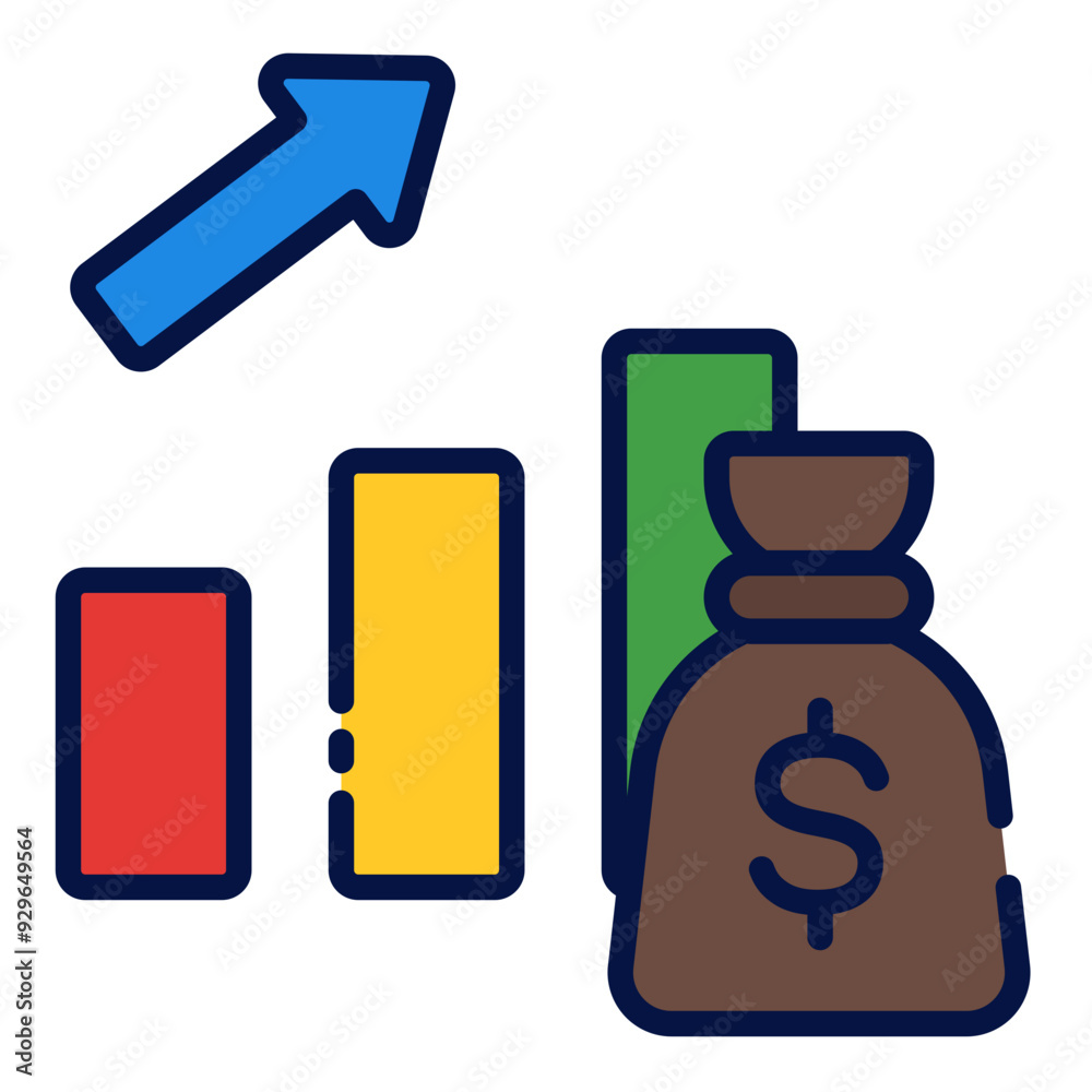 Fototapeta premium Capital filled line icon