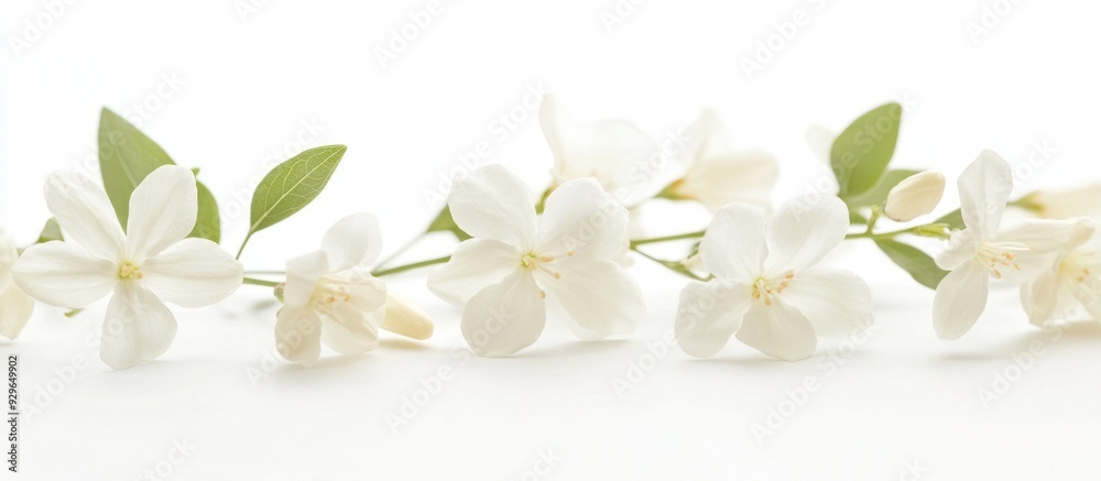 Obraz premium Delicate White Flowers on a Branch