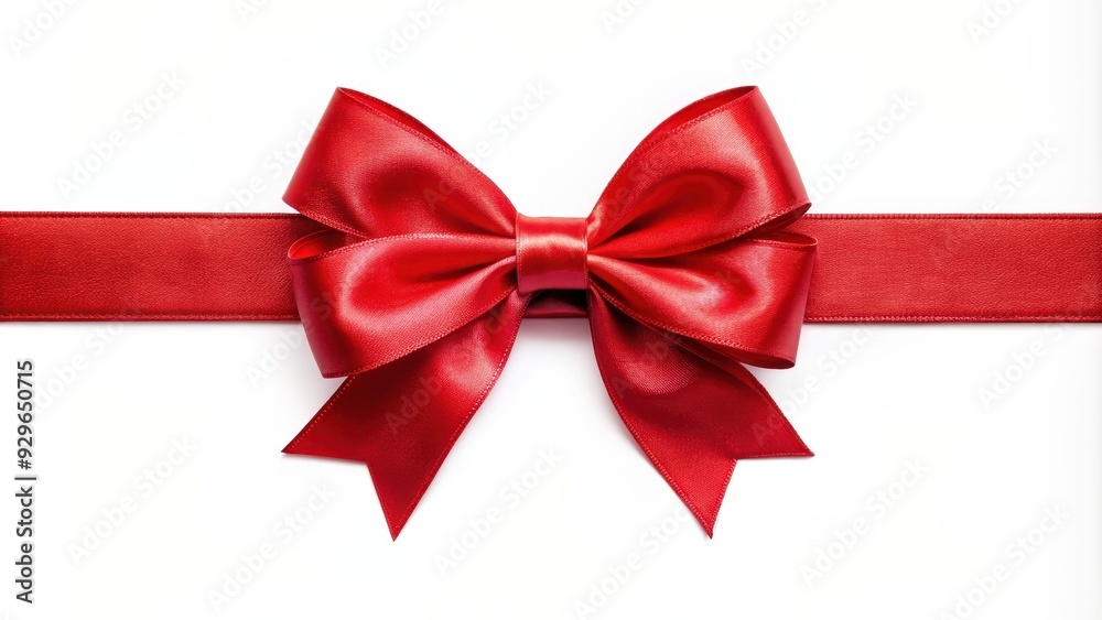Beautiful red bow with a horizontal ribbon , red, ribbon, bow, elegant, gift, present, decoration, holiday Beautiful red bow with a horizontal ribbon , red, ribbon, bow, elegant, gift, present, decoration, holiday