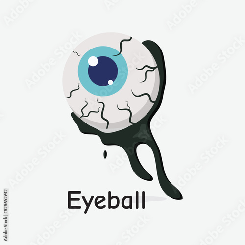 Eyeball Vector Illustration: Spooky Halloween Creepy Design