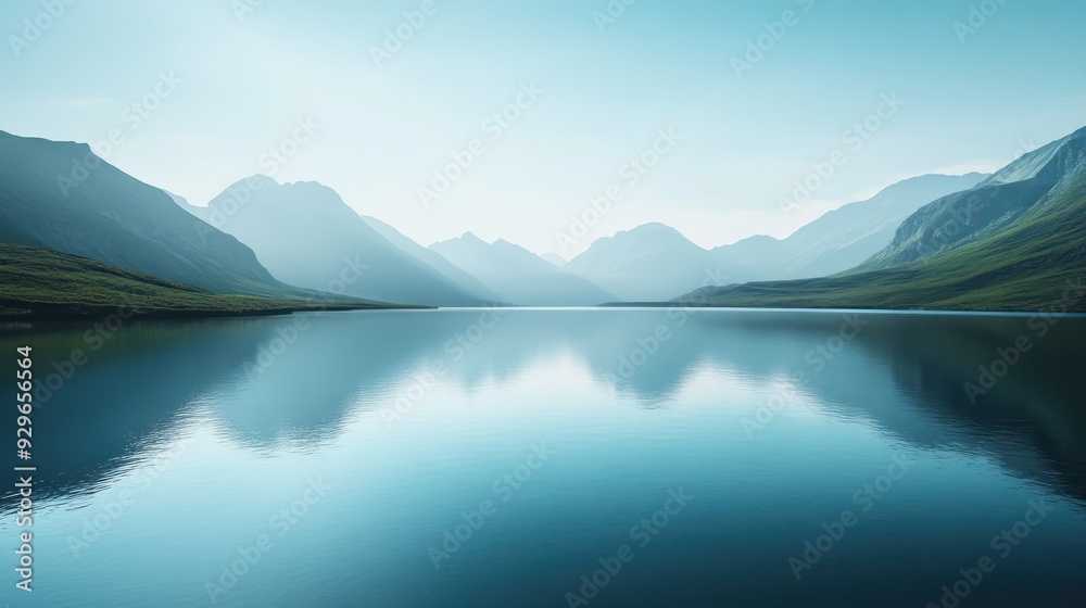Serene Mountain Lake Reflection Serene Mountain Lake Reflection