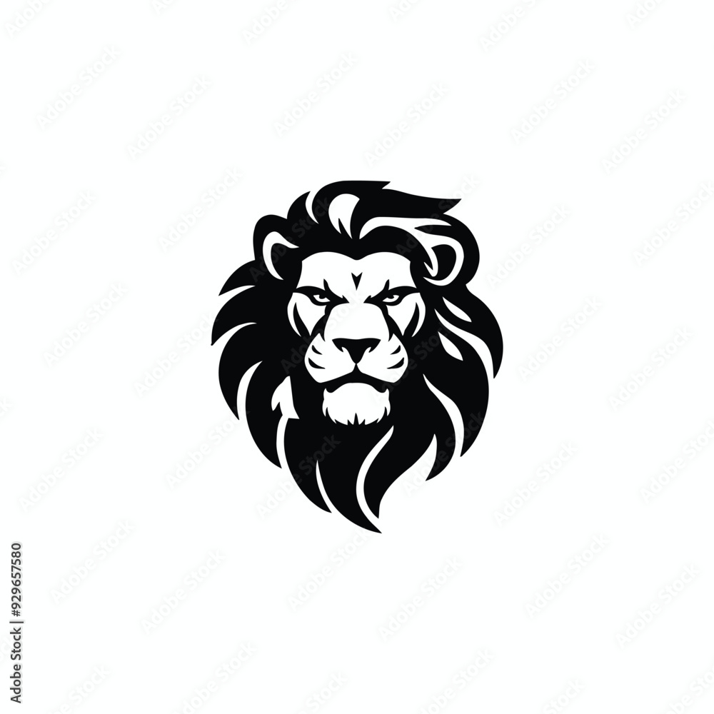 Fototapeta premium Lion head logo animal vector template illustration