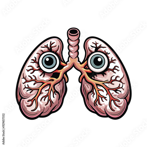 A pair of lung shaped monsters with bronchi arms.