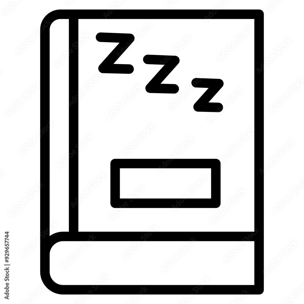 Sleeping Book Icon Sleeping Book Icon