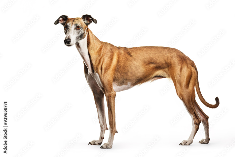 Image of greyhounds dog on white background. Pet. Animals. Image of greyhounds dog on white background. Pet. Animals.