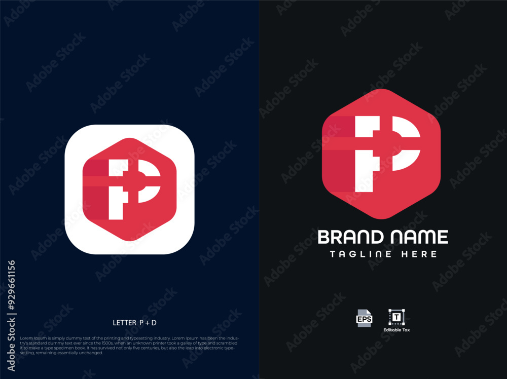 Obraz premium modern letter logo design