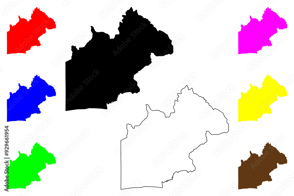 Obraz premium Nakhon Nayok Province (Kingdom of Thailand, Siam, Provinces of Thailand) map vector illustration, scribble sketch Nakhon Nayok map 