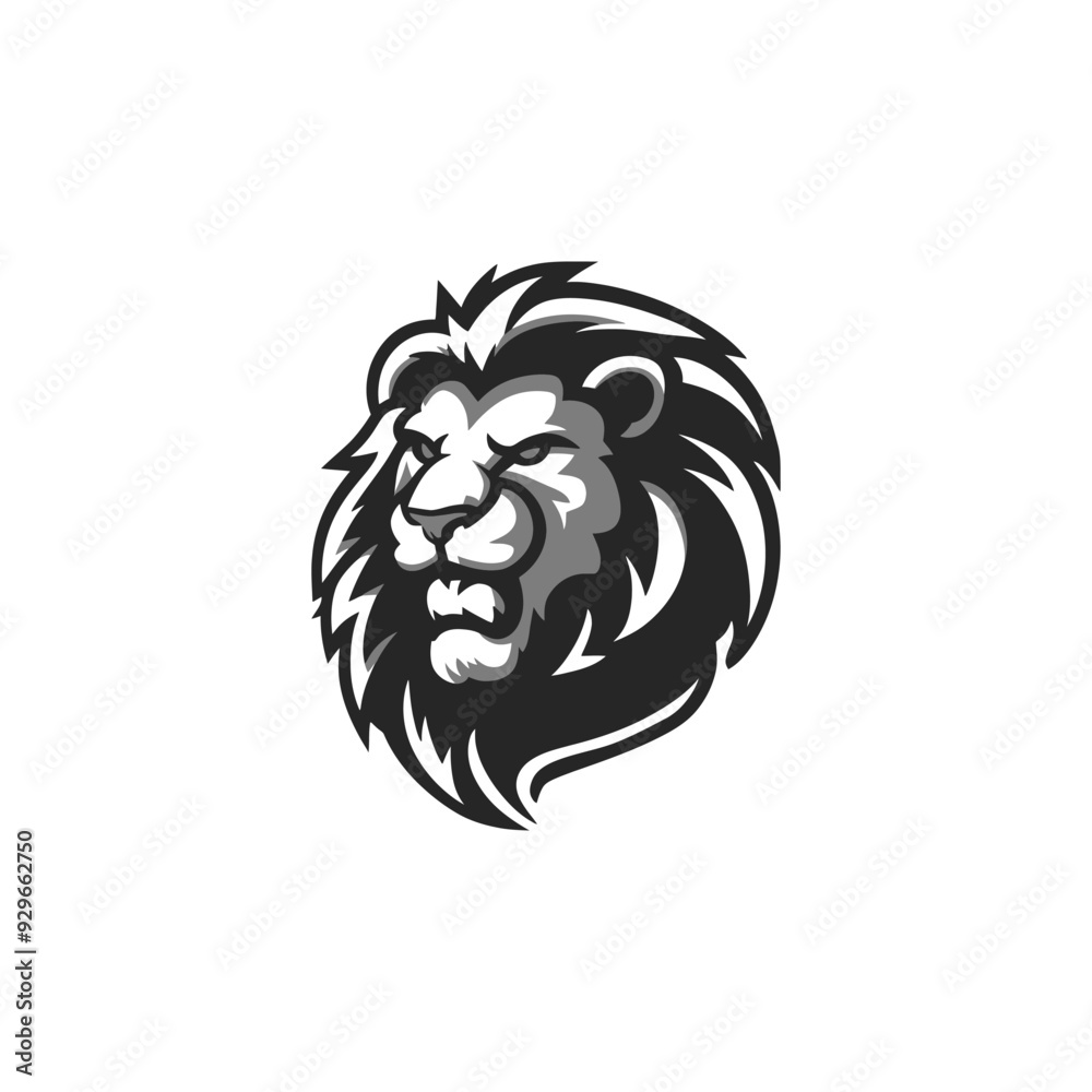 Fototapeta premium Lion head logo animal vector template illustration