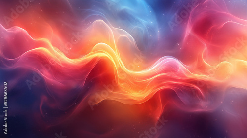 Dreamy Cosmic Energy Flow: Vibrant and Colorful Abstract Light Background