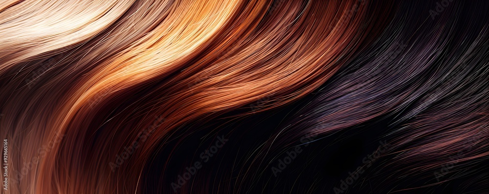 Abstract Wavy Texture of Multicolored Hair Strands Abstract Wavy Texture of Multicolored Hair Strands