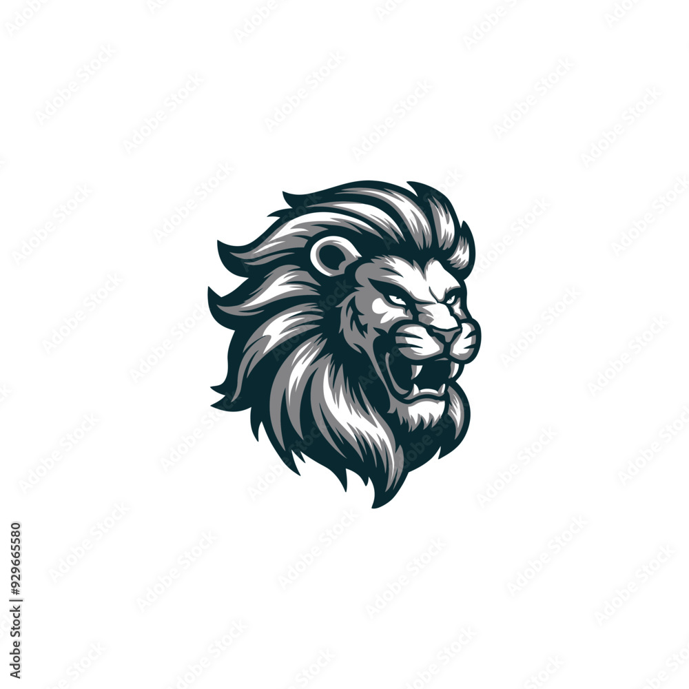 Fototapeta premium Lion head logo animal vector template illustration
