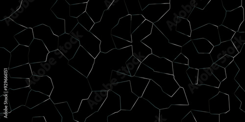 Abstract broken glass effect vector wall crack stroke line wallpaper 