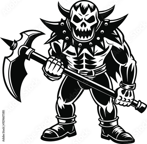 Angry Skull vector Design