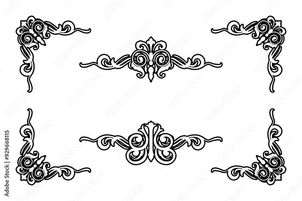 Obraz premium 03012024-Baroque-Decorative-Template-01