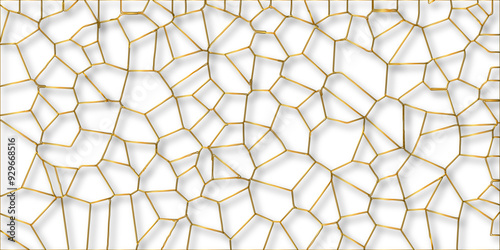 Abstract golden hexagon graphic ornament. arabian Stylish Seamless pattern on white background. Creative design. Design for book, notebook and calendar covers. high quality textile design, vector .	
