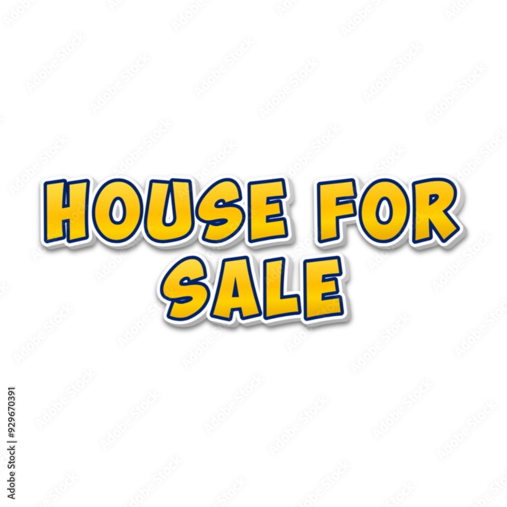 3D House for sale text poster 3D House for sale text poster
