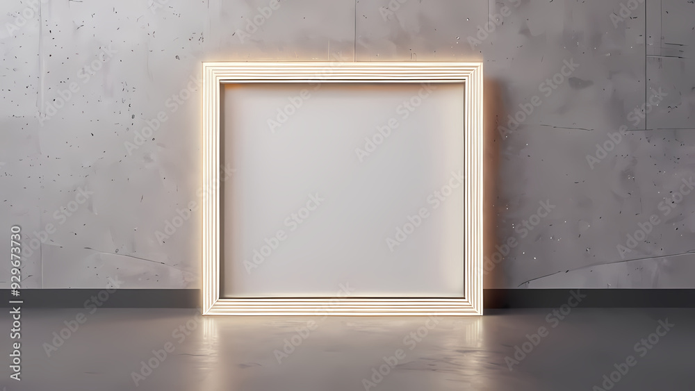Minimalis design with a bold rectangular frame in the foreground with light flares for a sophisticated look Minimalis design with a bold rectangular frame in the foreground with light flares for a sophisticated look