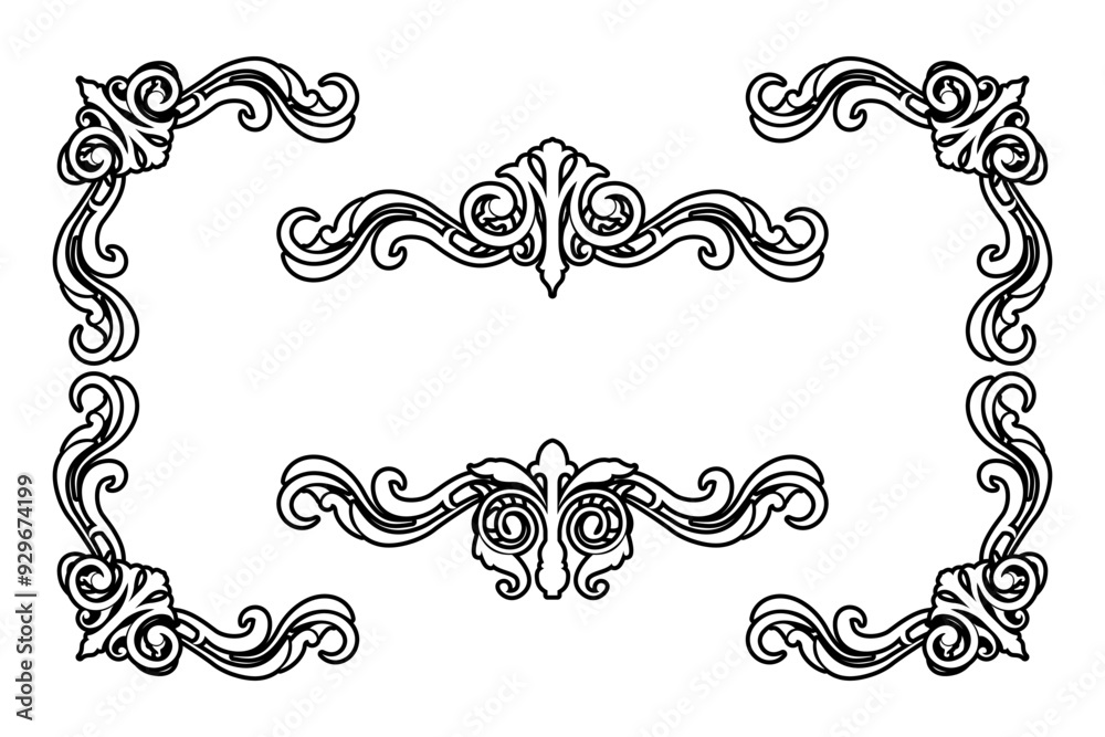 Fototapeta premium 03012024-Baroque-Decorative-Template-01