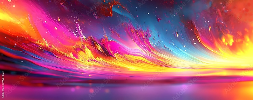 Abstract Background with Vibrant Colors and Brushstrokes Abstract Background with Vibrant Colors and Brushstrokes