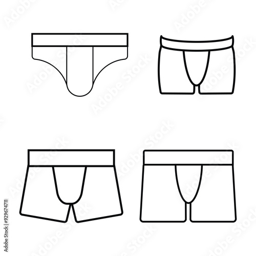 Boxer briefs icon illustration element design
