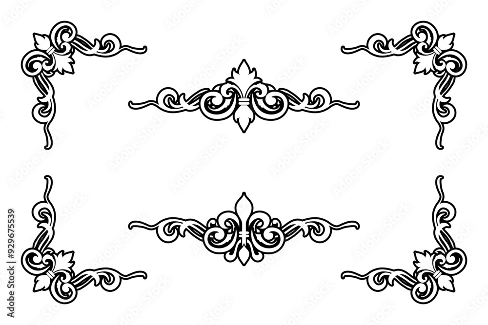 Fototapeta premium 03012024-Baroque-Decorative-Template-01