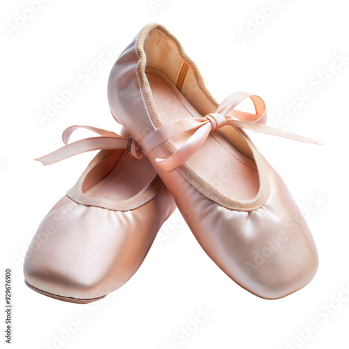 Ballet shoes isolated on transparent background photo