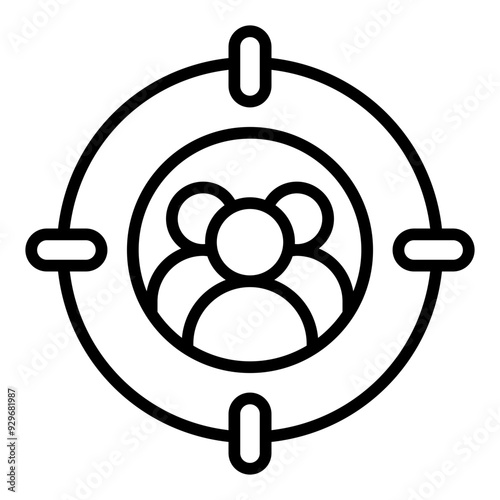 Target Audiance line icon