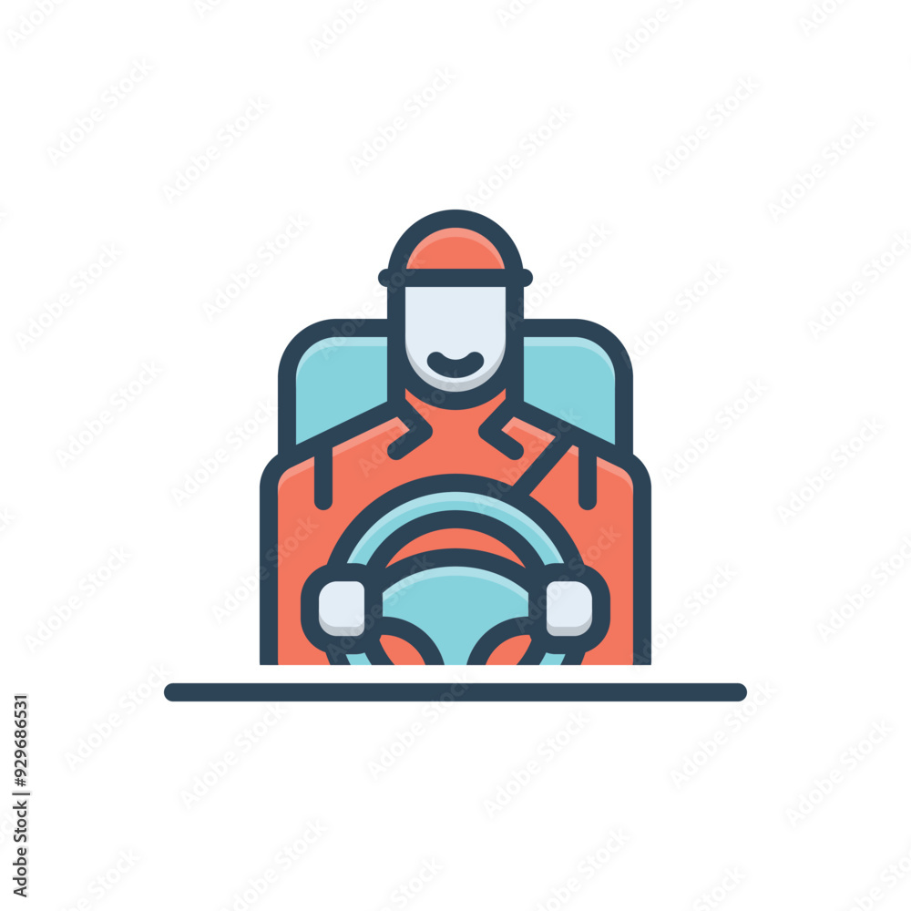 Fototapeta premium Color illustration icon for drive