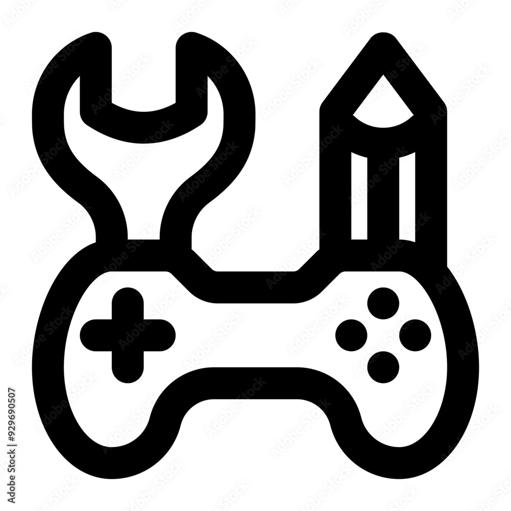 game development, kit, video game, development, kit, tools, game design, game mechanic outline icon game development, kit, video game, development, kit, tools, game design, game mechanic outline icon