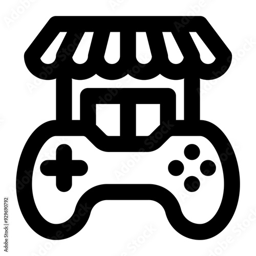 game store, game shop, game center, games, gaming, store, gaming cafe outline icon