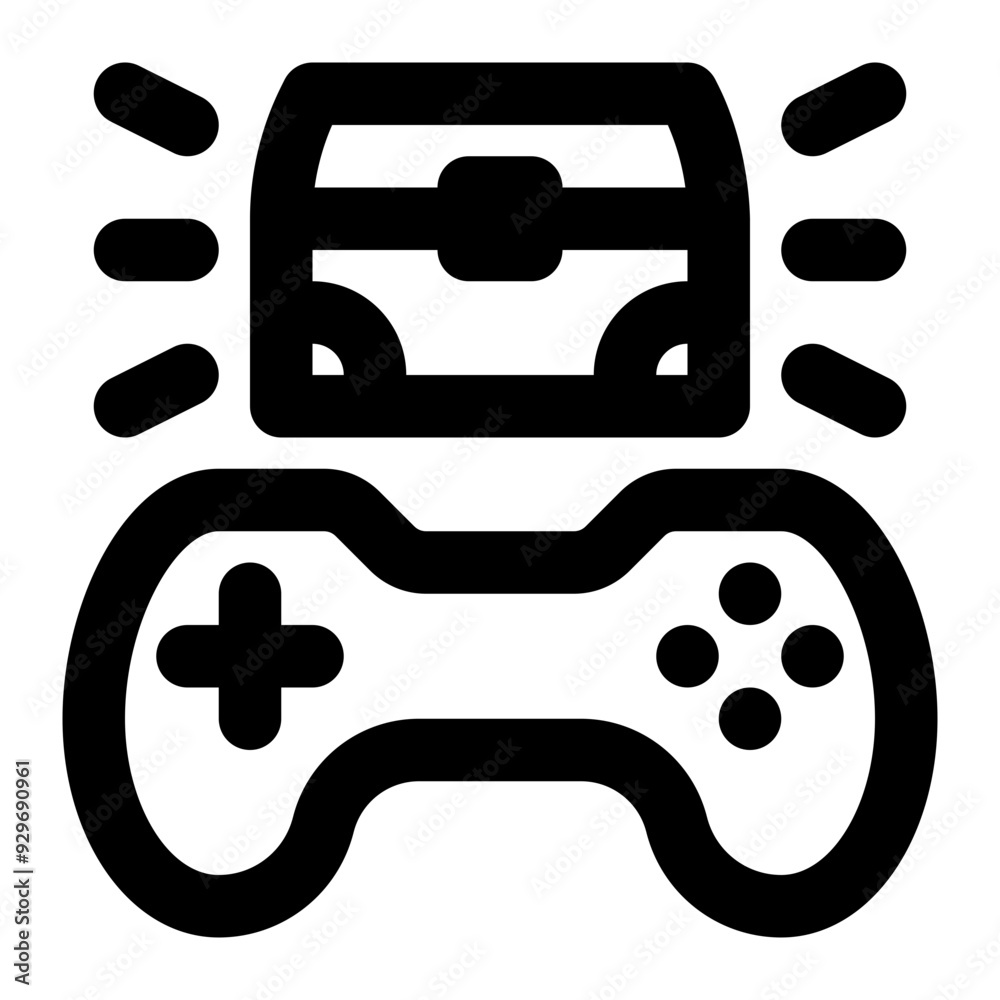 game, treasure chest, treasure box, property, gaming, box, chest, game element, game item outline icon game, treasure chest, treasure box, property, gaming, box, chest, game element, game item outline icon
