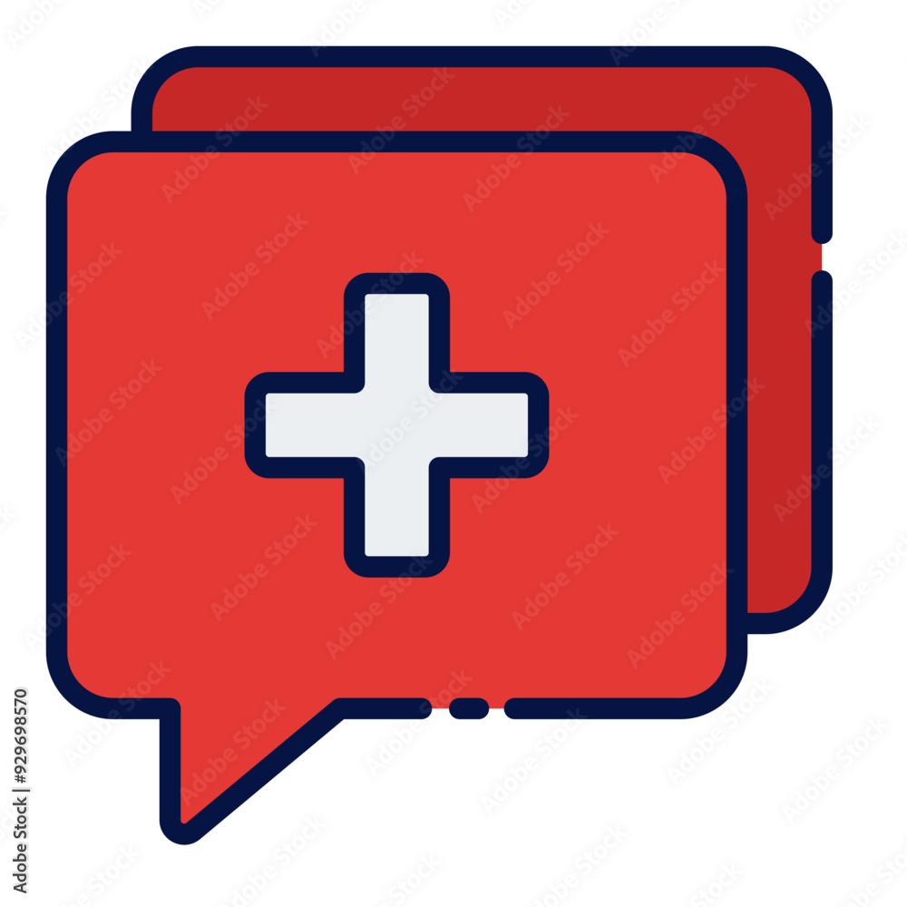 Obraz premium Chat filled line icon