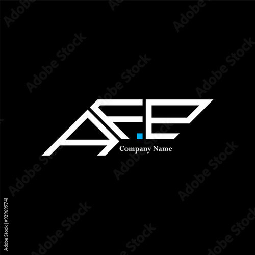 AFP logo design, AFP simple and modern logo. AFP luxurious alphabet design photo