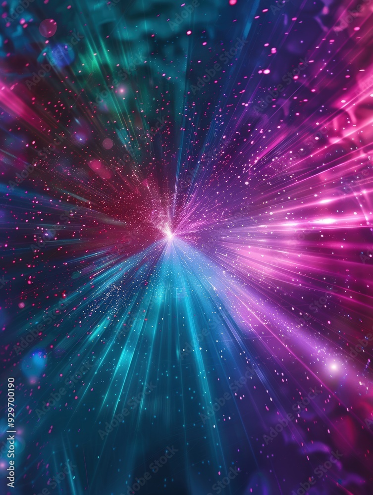 Fototapeta premium Abstract colorful light rays