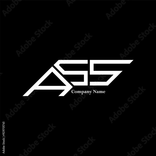 ASS logo design, ASS simple and modern logo. ASS luxurious alphabet design