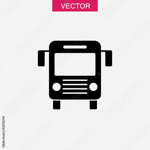 Bus icon vector, bus sign flat trendy style illustration for web and app on white background..eps