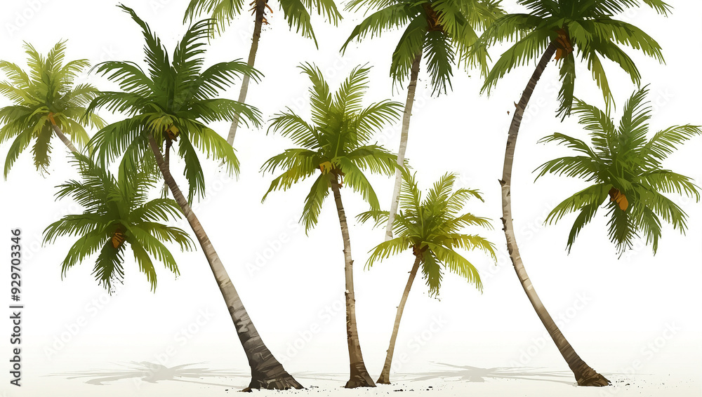 Obraz premium a palm tree with coconuts.