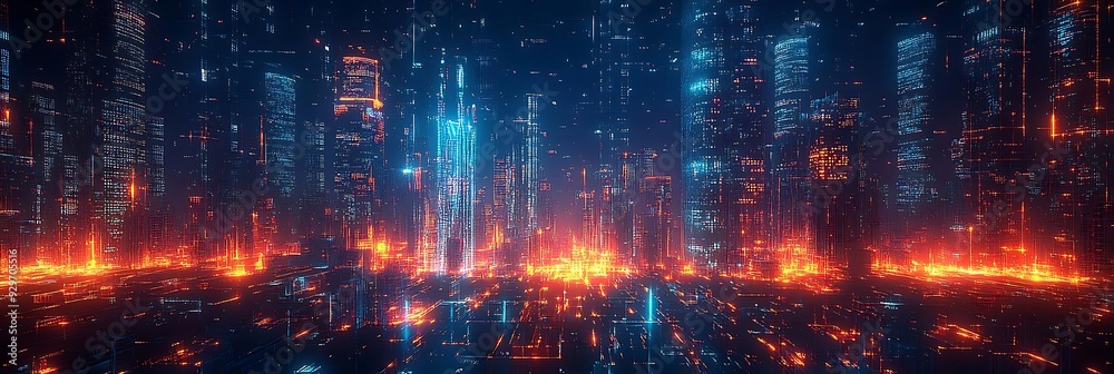 Cyberpunk Cityscape: Futuristic 3D Digital Art Cyberpunk Cityscape: Futuristic 3D Digital Art