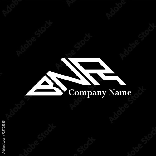 BNR logo design, BNR simple and modern logo. BNR luxurious alphabet design photo