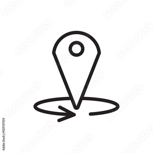 vector icon of location point, icon template