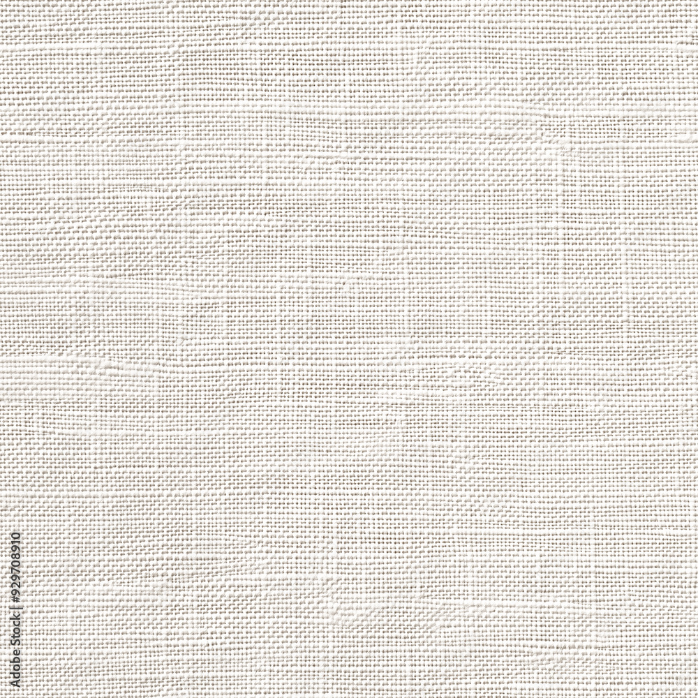 Fototapeta premium Textured seamless pattern of soft beige woven fabric, featuring a linen-like appearance that creates a cozy and natural textile background.