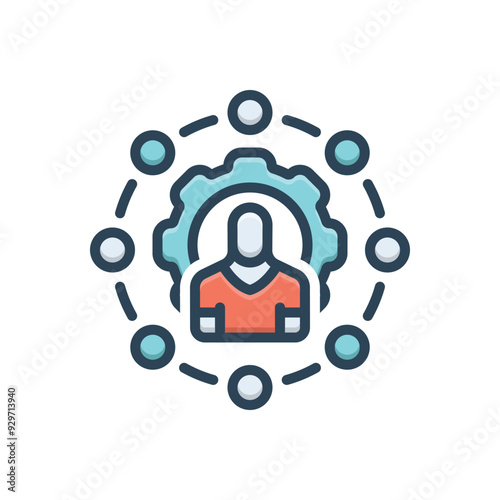 Color illustration icon for ability