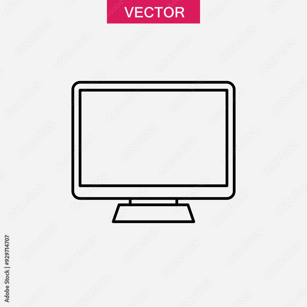 Tv icon vector illustration. television sign liner trendy style illustration..eps Tv icon vector illustration. television sign liner trendy style illustration..eps