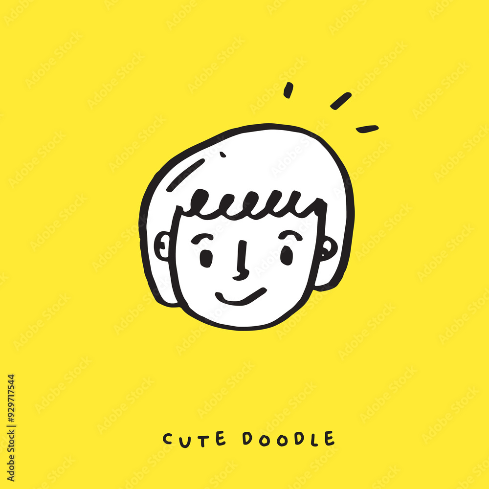 Cute doodle cartoon hand drawn girl illustration ,Cute doodle girl, cute girl Cute doodle cartoon hand drawn girl illustration ,Cute doodle girl, cute girl
