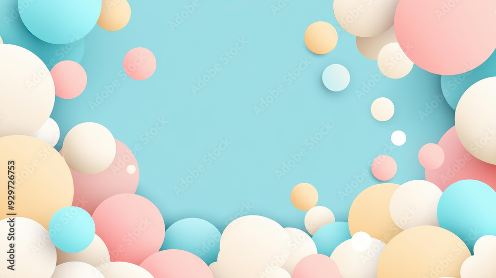 Explore a chic abstract metaball design in soft beige, light blue, and pink tones. Perfect for modern decor. Explore a chic abstract metaball design in soft beige, light blue, and pink tones. Perfect for modern decor.